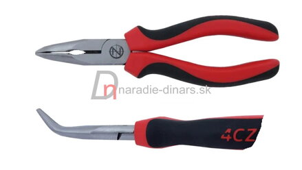 Polguľaté kliešte 160 mm zahnuté