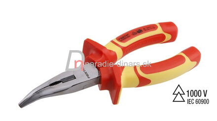 VDE kliešte zahnuté s dlhým nosom 160 mm