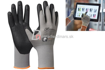 Pracovné rukavice na ovládanie dotykových displejov č. 9