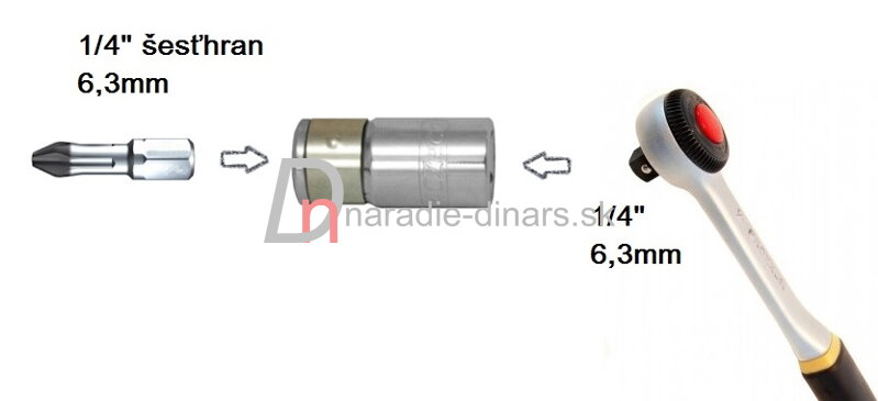 Adaptér na bity 1/4" Adaptér na bity 1/4"